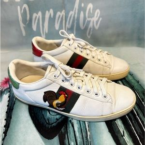 Gucci Ace Sneakers White Rooster